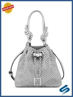 Faux Leather Drawstring Bucket Handbag with Adjustable Strap